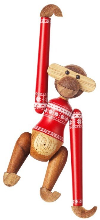 Kay Bojesen Abe Weihnachtspullover 2024 Mini 9,5 cm, Teak- und Limbaholz