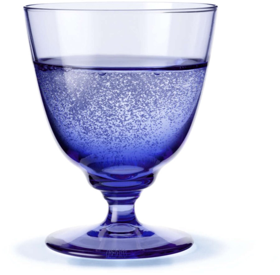 Holmegaard Flow Glas auf Fu 35 cl, Dunkelblau