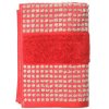 Juna Check Handtuch 50x100 cm, Rot/Sand