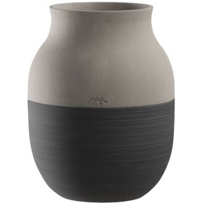 Kähler Omaggio Circulare Vase H20 cm, Antracitgrå