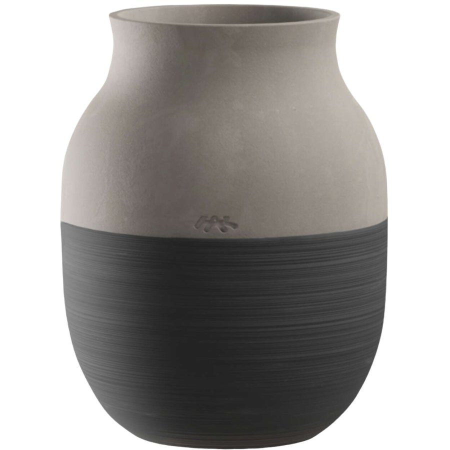 Khler Omaggio Circulare Vase H20 cm, Anthrazitgrau