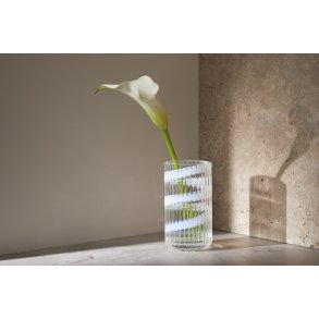Lyngby Porcelæn Vase H15,5 cm, Hvid Swirl