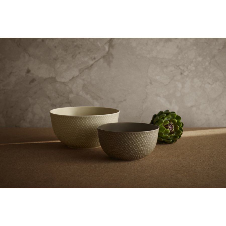 Lyngby Porceln Rhombe Earth Serveringsskl 22 cm, Marble