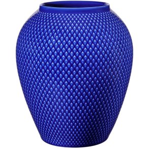 Lyngby Porceln Rhombe Color Vase H16,5 cm, Dunkelblau
