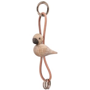 Kay Bojesen Schlsselanhnger Vogel 6cm, Eiche/Gold