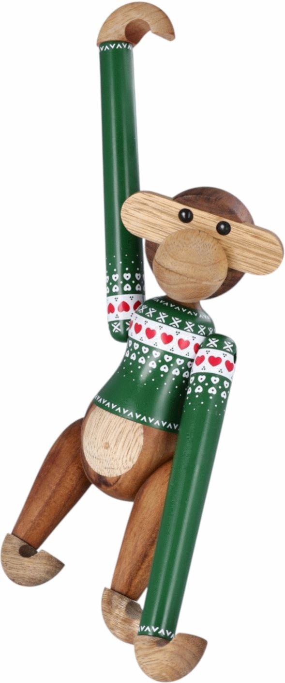 Kay Bojesen Abe Julesweater 2025 Lille 18,5 cm, Teak- og Limbatr
