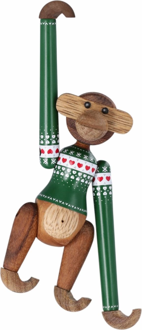 Kay Bojesen Abe Julesweater 2025 Mini 9,5 cm, Teak- og Limbatr