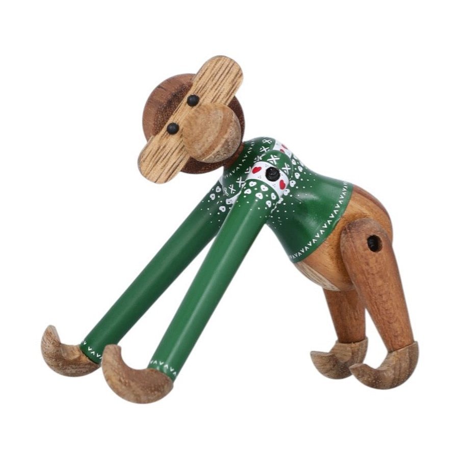 Kay Bojesen Abe Julesweater 2025 Mini 9,5 cm, Teak- og Limbatr