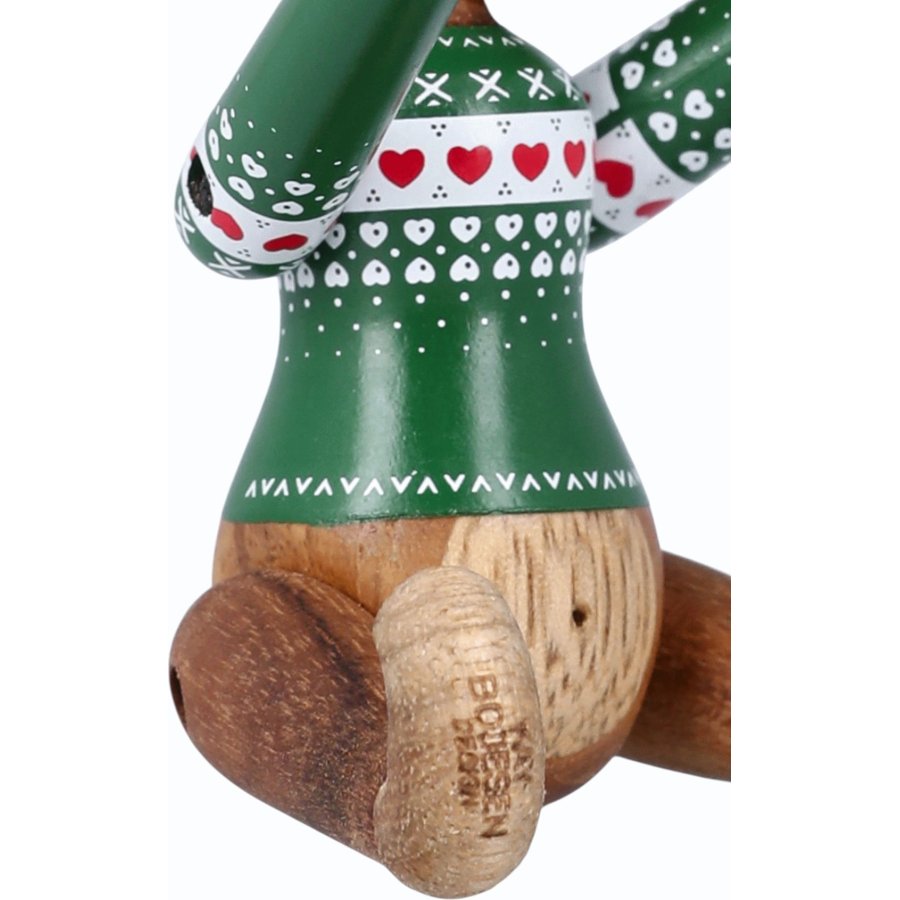 Kay Bojesen Abe Julesweater 2025 Mini 9,5 cm, Teak- og Limbatr