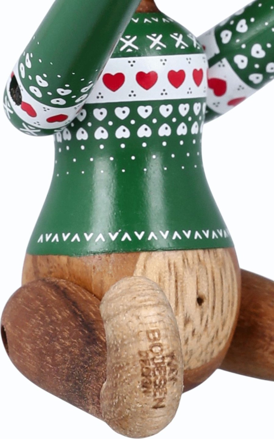 Kay Bojesen Abe Julesweater 2025 Mini 9,5 cm, Teak- og Limbatr