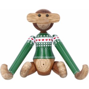 Kay Bojesen Affe Weihnachtspullover 2025 Mini 9,5cm, Teak- Und Limbaholz