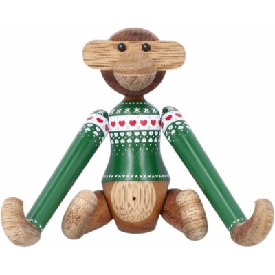 Kay Bojesen Affe Weihnachtspullover 2025 Mini 9,5cm, Teak- Und Limbaholz
