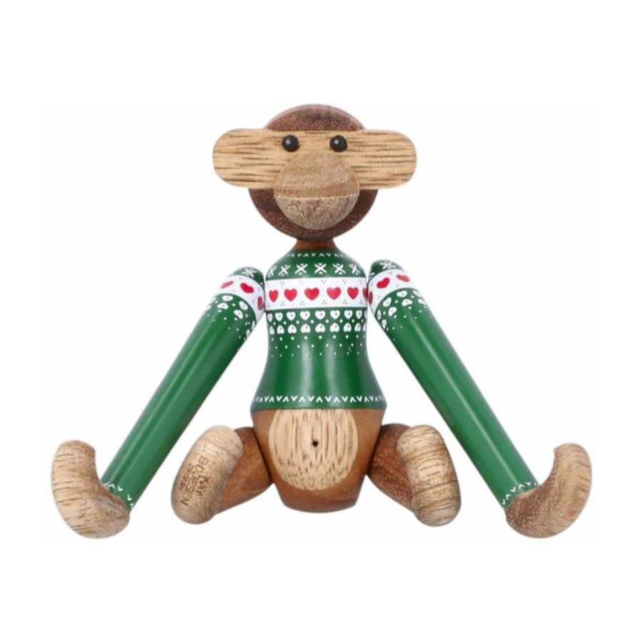 Kay Bojesen Abe Julesweater 2025 Mini 9,5 cm, Teak- og Limbatr