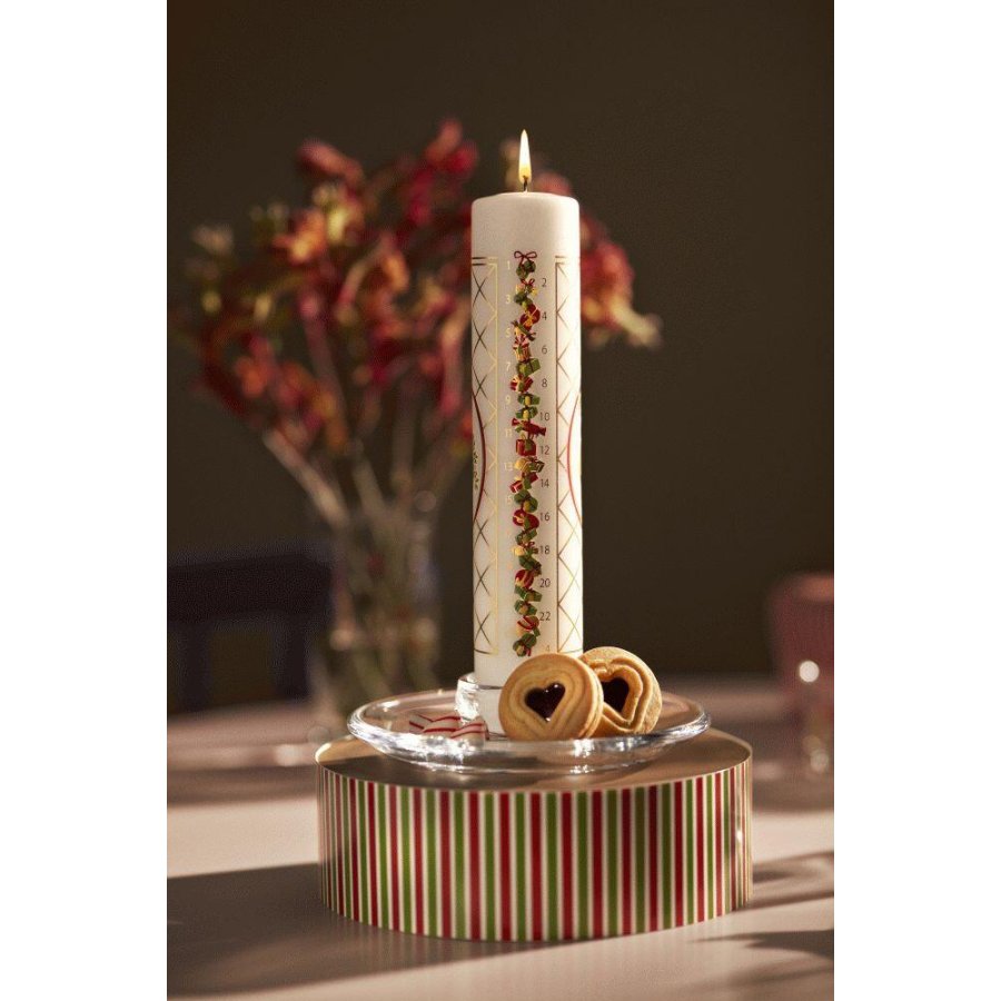 Holmegaard Christmas Kalenderlys 2025 5xH25 cm, Hvid