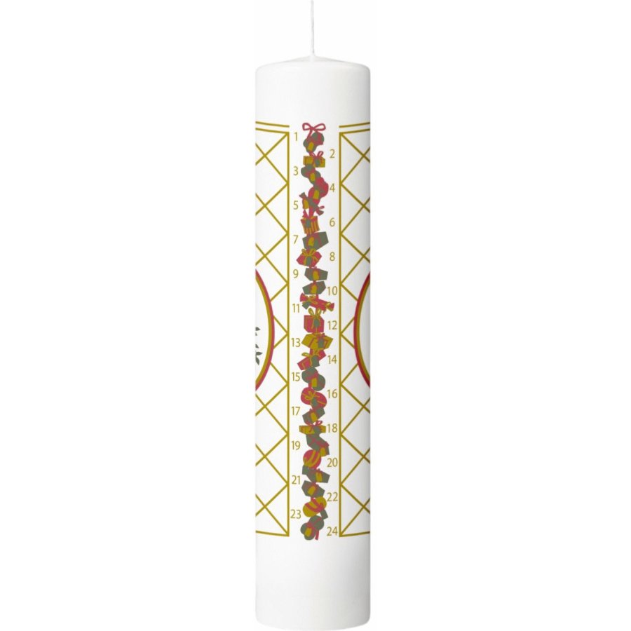 Holmegaard Christmas Kalenderlys 2025 5xH25 cm, Hvid