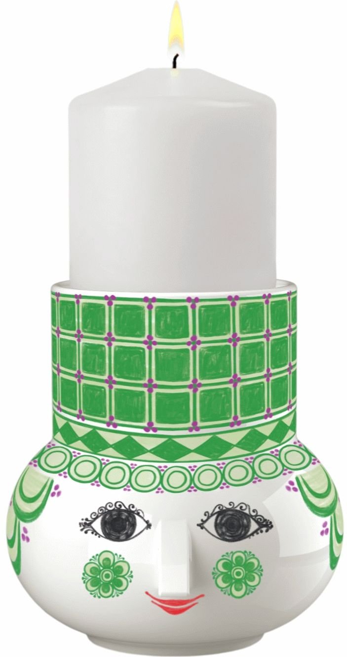 Bjrn Wiinblad Olga Bloklysestage H12 cm, Grn