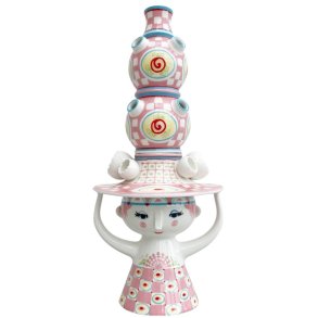 Bjrn Wiinblad Lady With Hat Vase H50 cm, Rosa