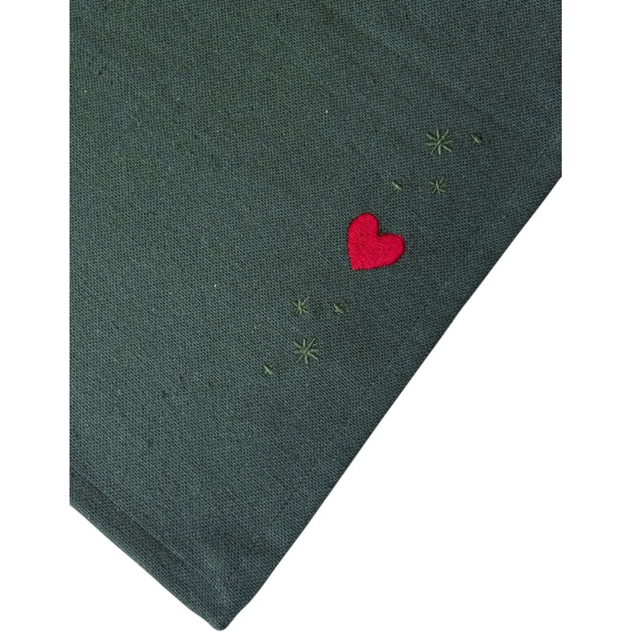 Juna Christmas Fable Dkkeserviet Hjerter 32x49 cm, Grn
