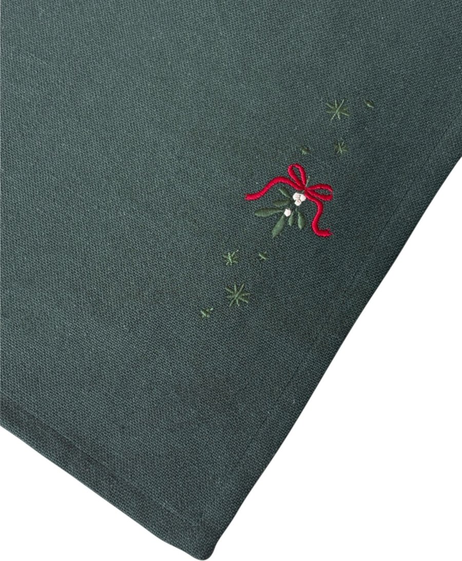 Juna Christmas Fable Dkkeserviet Mistelten 32x49 cm, Grn