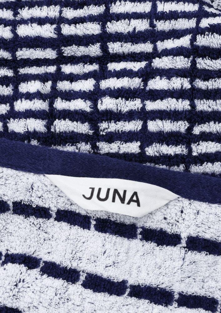 Juna Nuance Hndklde 70x140 cm, Mrk Bl/Hvid