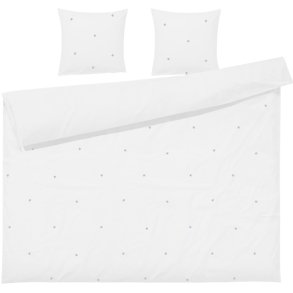 Juna Daisy Sengetj 200x220 cm, Hvid/Lys bl