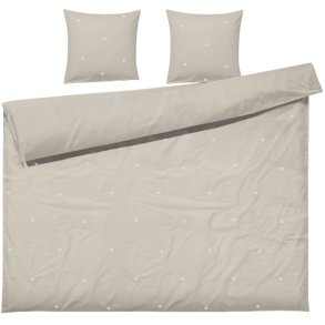 Juna Daisy Sengetj 200x220 cm, Sand/Hvid