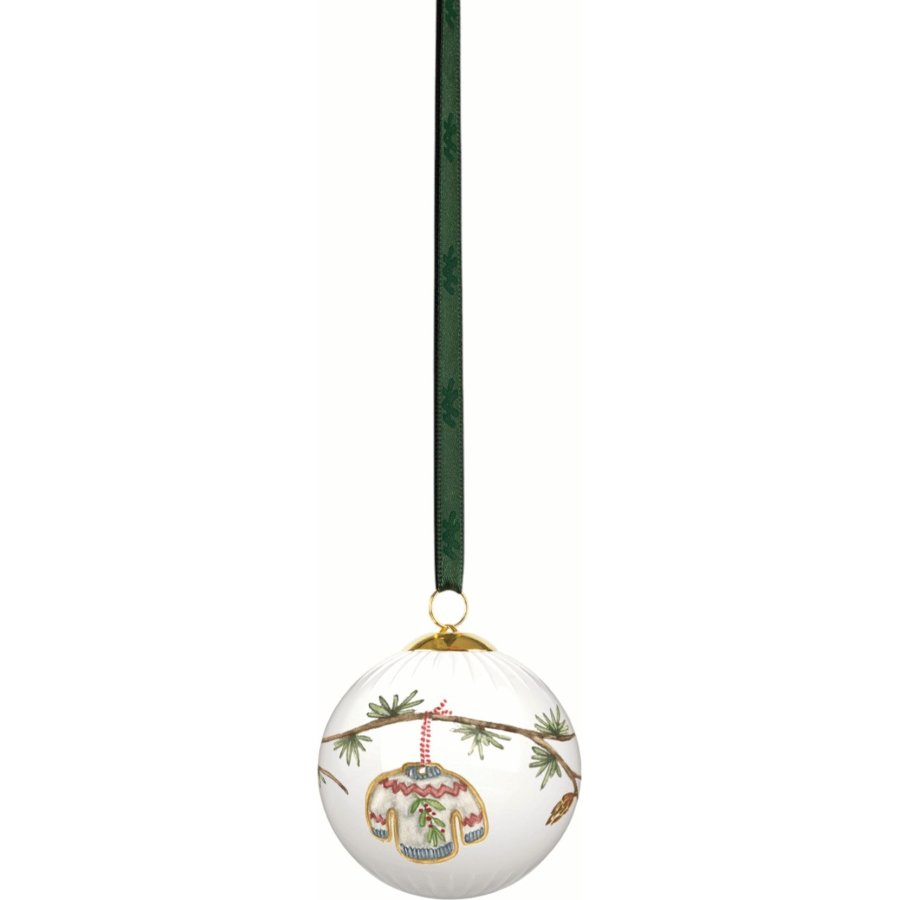 Kähler Hammershi Christmas Kugel 2025 6cm, Weiß