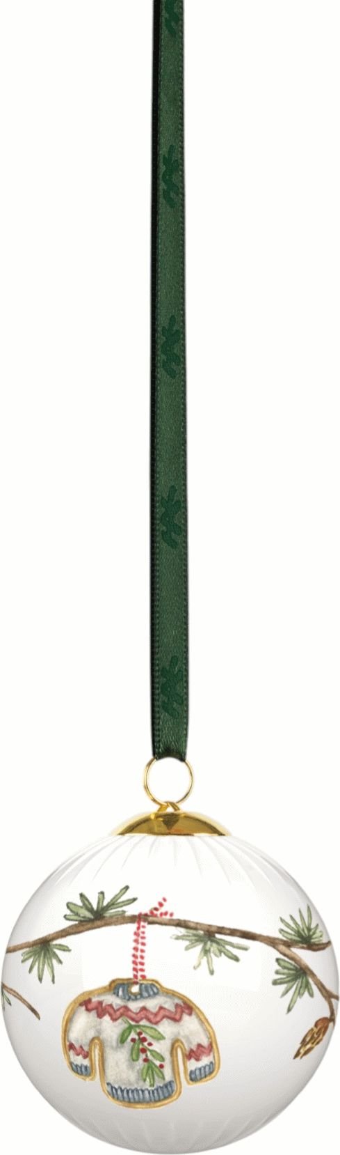 Kähler Hammershi Christmas Kugel 2025 6cm, Weiß