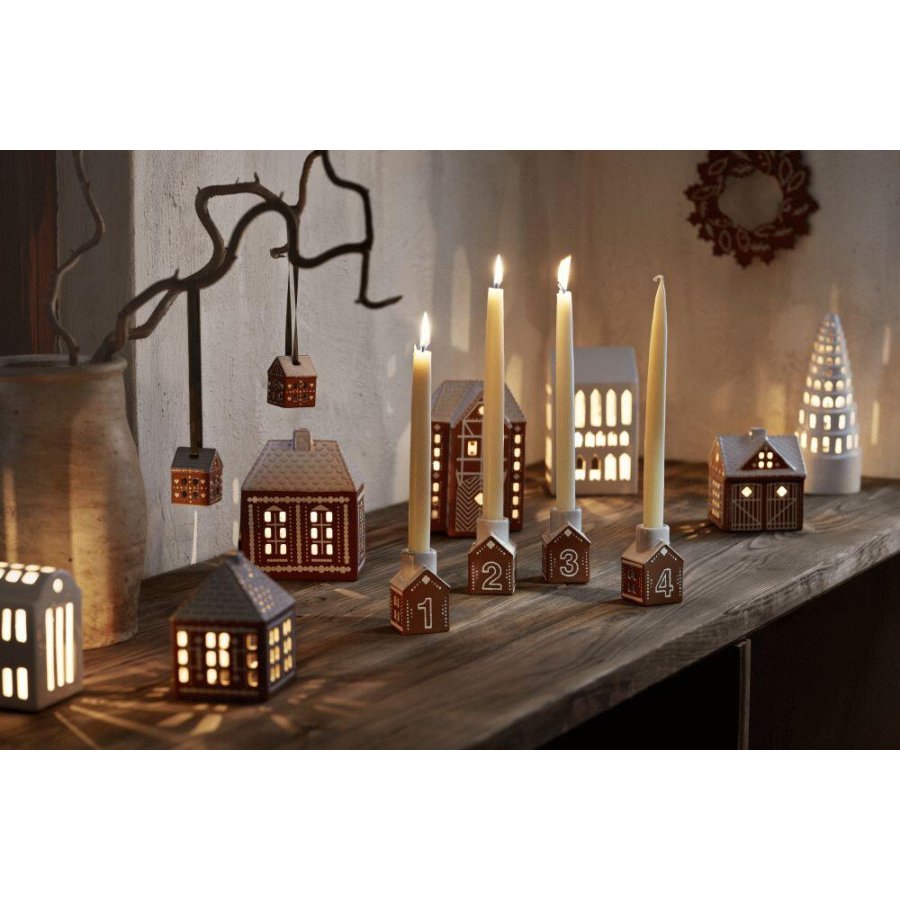 Kähler Gingerbread Juleophng 2 stk. H5 cm, Brun