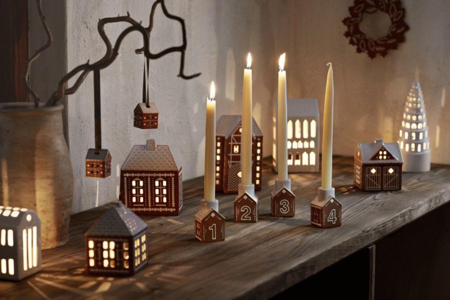Kähler Gingerbread Juleophng 2 stk. H5 cm, Brun