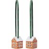 Kähler Gingerbread Juleophng 2 stk. H5 cm, Brun