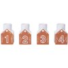 Kähler Gingerbread Adventsstage 4 stk. H7,5 cm, Brun
