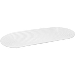 Lyngby Porcel�n Tura Ovalt serveringsfad 14,5x24 cm, Hvid