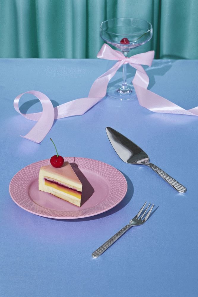 Lyngby Porcel�n Rhombe Kagegaffel 4 stk, St�l