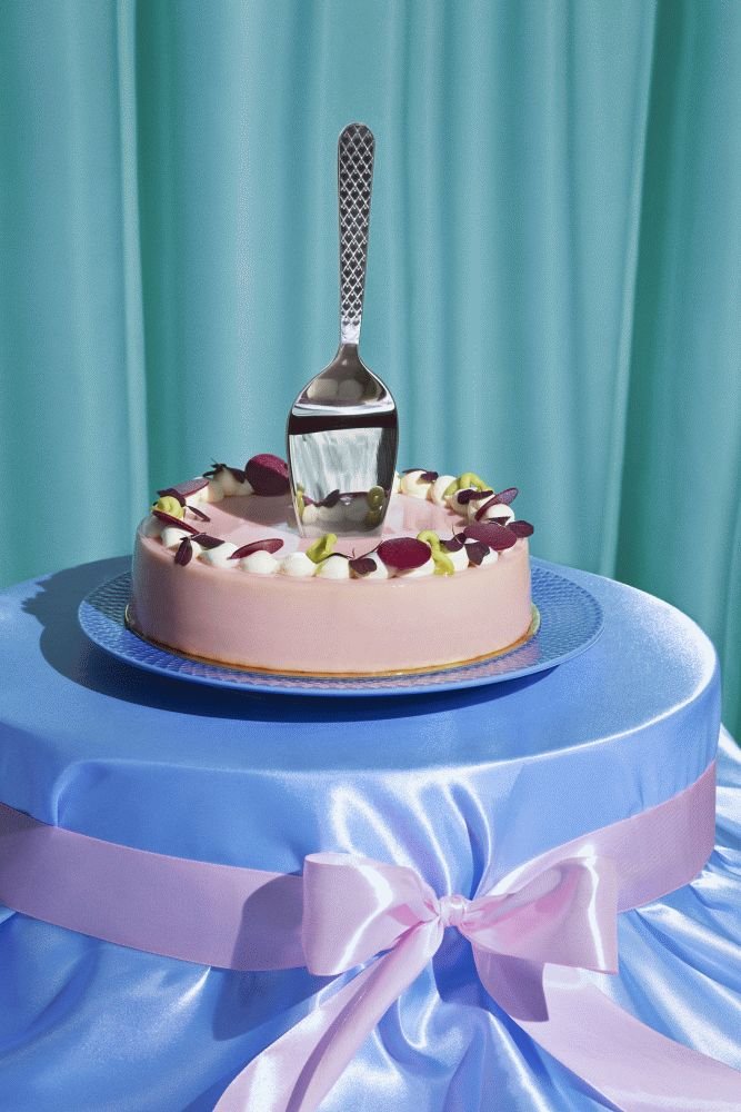 Lyngby Porcel�n Rhombe Kagespade, St�l