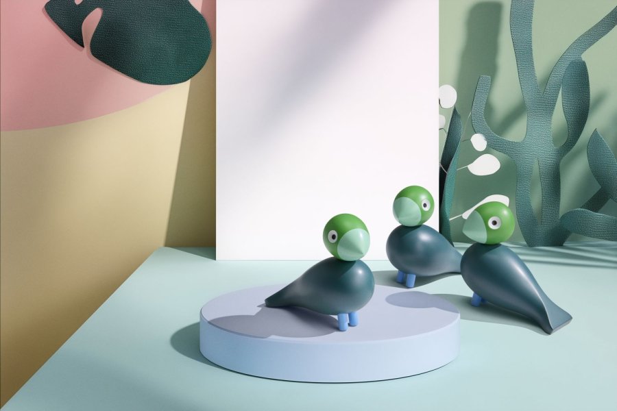 Kay Bojesen Jahresvogel 2026 Birke H12,5 cm, Dunkelgr&uuml;n