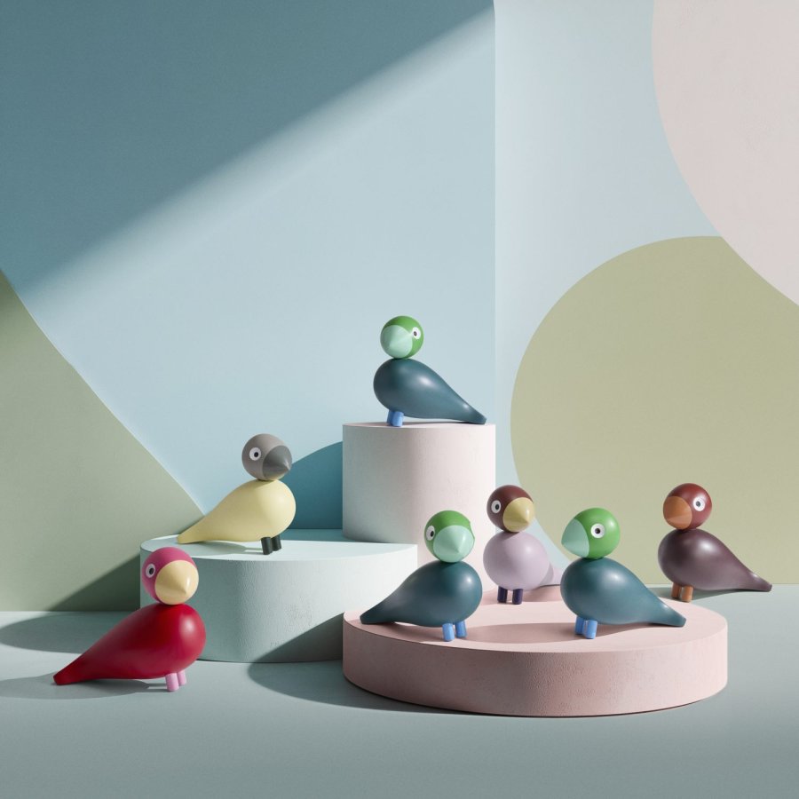 Kay Bojesen Jahresvogel 2026 Birke H12,5 cm, Dunkelgr&uuml;n