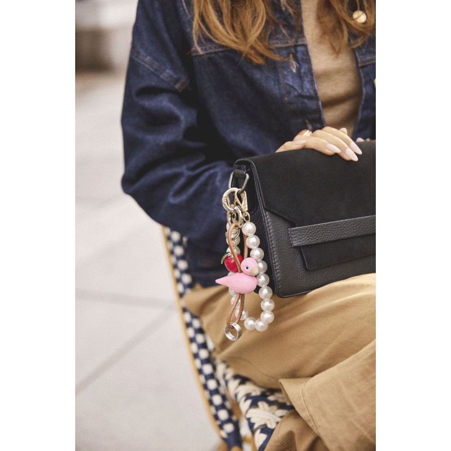 Kay Bojesen Schl�sselanh�nger Vogel 6 cm, Rosa/Silber