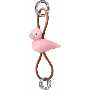 Kay Bojesen Schl�sselanh�nger Vogel 6 cm, Rosa/Silber