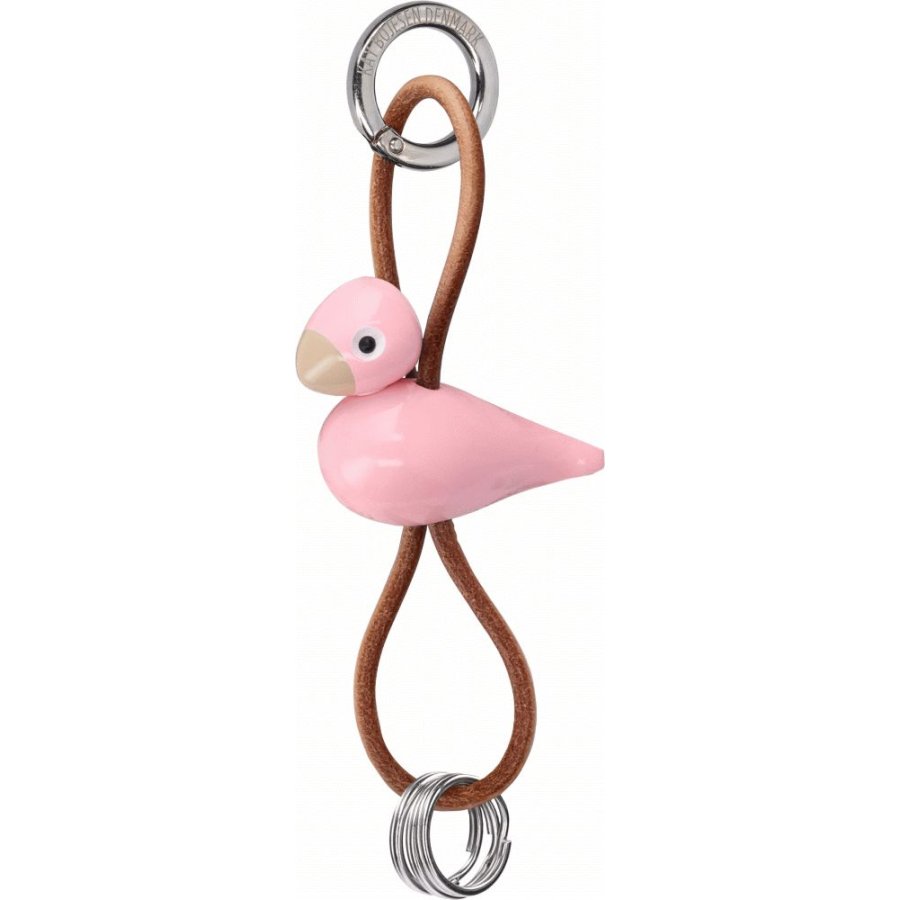 Kay Bojesen Schl�sselanh�nger Vogel 6 cm, Rosa/Silber