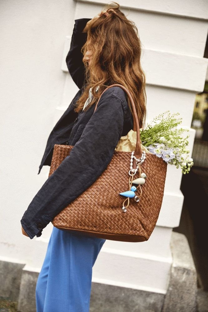 Kay Bojesen Schl�sselanh�nger Vogel 6 cm, Gr�n/Silber