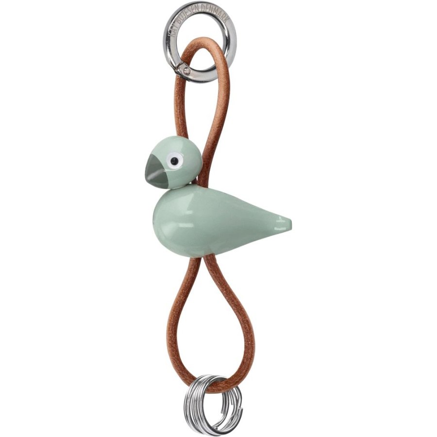 Kay Bojesen Schl�sselanh�nger Vogel 6 cm, Gr�n/Silber