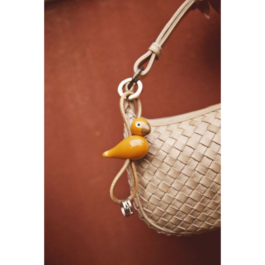 Kay Bojesen Schl�sselanh�nger Vogel 6 cm, Orange/Silber