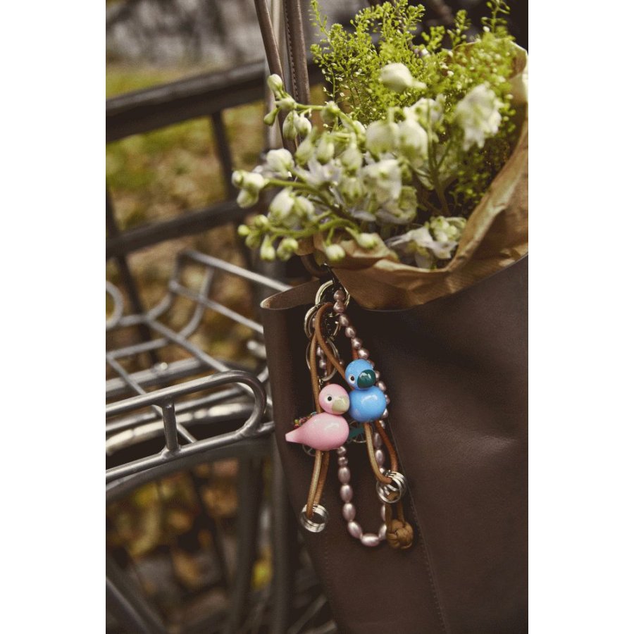 Kay Bojesen Schl�sselanh�nger Vogel 6 cm, Blau/Silber