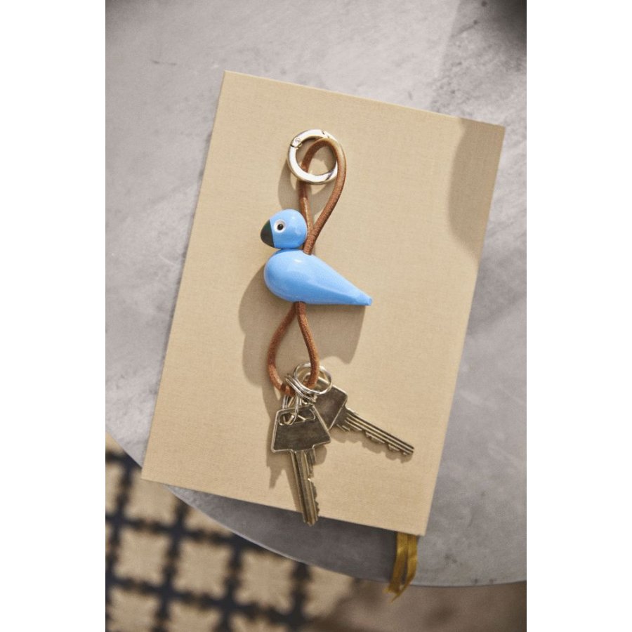 Kay Bojesen Schl�sselanh�nger Vogel 6 cm, Blau/Silber