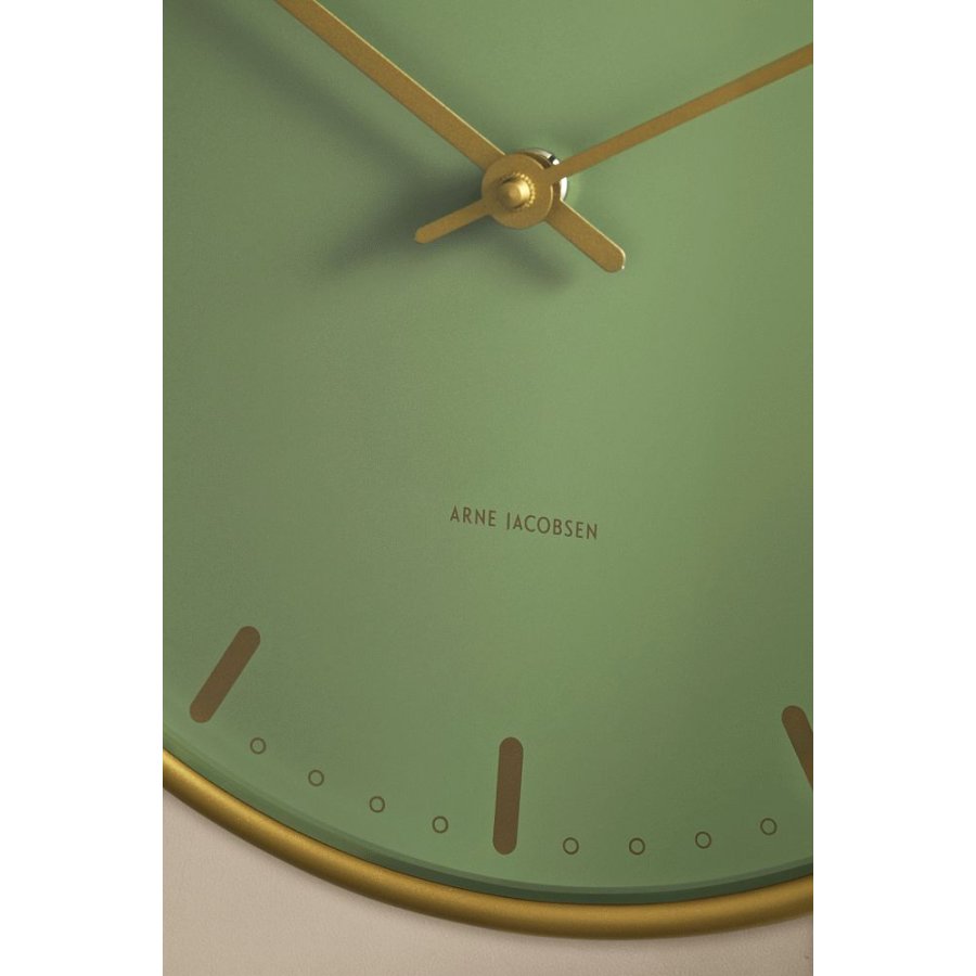 Arne Jacobsen City Hall Wanduhr �21 cm, Gr�n