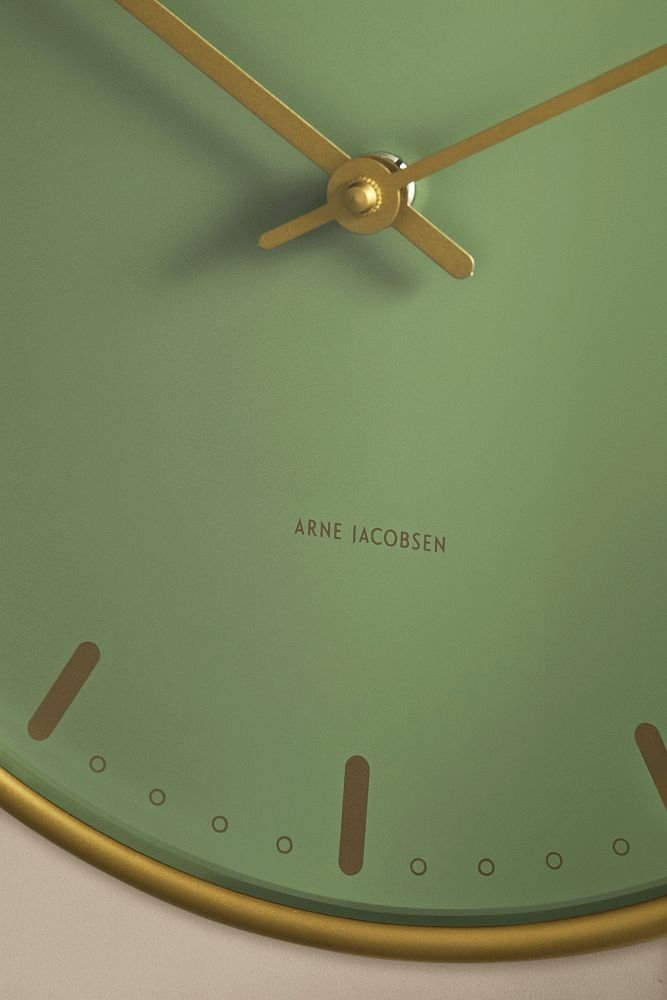 Arne Jacobsen City Hall Wanduhr �21 cm, Gr�n