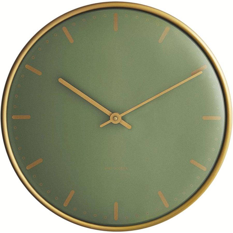 Arne Jacobsen City Hall Wanduhr �29 cm, Gr�n