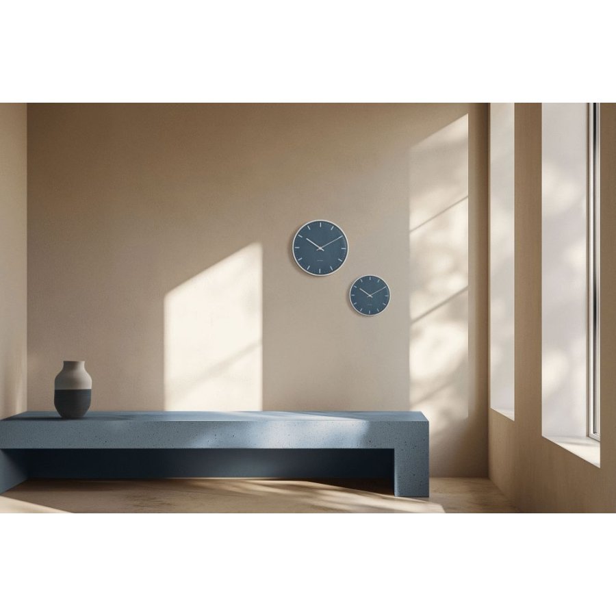 Arne Jacobsen City Hall Wanduhr �21 cm, Blau