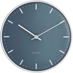 Arne Jacobsen City Hall Wanduhr �29 cm, Blau